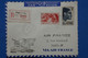 C FRANCE BELLE LETTRE RARE RECOM.1950 IERE LIAISON  PAPEETE POUR PARIS PAR AIR FRANCE+ AFF. PLAISANT - Cartas & Documentos