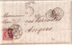 1861 - ESPAGNE - ENTREE AMBULANT D ST JEAN DE LUZ 3 ! - LETTRE De CADIZ DOUBLE TAXE => ANGERS - Entry Postmarks