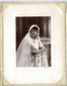 Photo :communion  Jolie Jeune Fille , Photographe  G. CHAMPROUX ET R . DENIEAU à Beaumont Sur Sarthe  . - Old (before 1900)