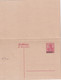 SAARGEBIET    ENTIER POSTAL/GANZSACHE/POSTAL STATIONERY CARTE AVEC REPONSE  DECALAGE  DE LA SURCHARGE - Interi Postali