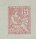 CHINE - Entier Postal ( Enveloppe 12.4 X 9.3 Cm ) Type Mouchon 15 C Rouge Sur Vert Pâle, Non Circulé - Unused Stamps