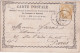 1874 - CERES Sur CARTE PRECURSEUR ENTIER (STORCH 12) De COMPIEGNE (OISE) ETIQUETTE AU DOS - Vorläufer