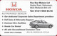 UK - BT (Chip) - PRO375 - BCP-120 - Honda - Five Star Quality Is Just A Phone Call Away, 50P, 2.000ex, Mint - BT Promociónales