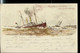 Carte Obl. N° 1. Aller . Vue: 3 : A Bord  Du Paquebot Princesse Henriette - Obl. Ambt: Ostende-Bruxelles 2 - 1900 - Cartoline Piroscafi