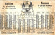 3  Calendar Cards C1896 PUB Starch Stijfsel Antwerp Litho  F. H. HEUMAN Starch Stijfsel - Litho Cartes Bloem Fleur - Petit Format : ...-1900