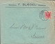 Denmark F. BLÆDEL, Brotype Ia GLAMSBJERG 1908 Cover Brief ASSENS Brotype Ia (Arr.) 10 Øre Fr. VIII. Stamp - Storia Postale