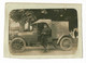 Carte Photo - Militaire Bourrant Sa Pipe Devant Peugeot Type 143 "Service Postal 5275 à Crépy - Circ 1915, Bords Coupés - Guerre 1914-18