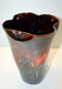 VASE VALLAURIS FORME LIBRE VINTAGE COULEUR FLAMMEE ORANGE ROUGE DOMINANTE MARRON Collection Déco Vitrine - Vallauris (FRA)