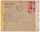 ALGERIE WW2 1940 French CONSTANTINE TC 323 Censored Cover Algiers To USA Hartford Connecticut Censure Ouvert Autorité - Briefe U. Dokumente
