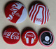 5 Badges Collector COCA COLA - Andere & Zonder Classificatie