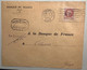LYON "R.F" LIBERATION Oblit RARE "ST ETIENNE LOIRE 1944"lettre Non Philatelique Banque De France Pétain(WW2 War Guerre - Liberation