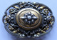 Belle Broche Ancienne Ciseléé Métal Argenté Et Doré Avec Strass - Broches