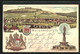 Lithographie Weissenburg A. S., Wappen, Ludwigsbrunnen, Gesamtansicht - Weissenburg