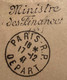 "MINISTRE DES FINANÇES / 2" Franchise PARIS 1941 Lettre Taxé 1f Timbre Taxe> Le Gouverneur De La Banque De France. RARE! - 1859-1959 Brieven & Documenten