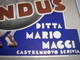 TARGA PUBBLICITARIA IN CARTONE DITTA MARIO MAGGI CASTELNUOVO SCRIVIA -MUNDUS - Pappschilder