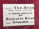 Grenoble L'Isère Et Les Alpes - -☛-Vintage  Chromos & Images  -☛ Chromo Confiserie & Biscuits Biscuit Thé Brun - Autres & Non Classés