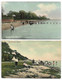 2 Early Colour Postcards, West  Mersea, Beach, Tent, People, Children, Seaside. 1906. - Colchester