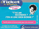 TICKET² TELEPHONE-PRIVE-FRANCE-TK-PR84-5Mn-T AS 300SECONDES-Neuf-Série F11190201936-TBE/RARE - FT Tickets