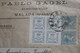 W15 ESPAGNE BELLE LETTRE RARE  1923 MALAGA  POUR DRESDE GERMANY REDISTRIBUEE+ BLOC DE T.P   + AFFRANCH. INTERESSANT - Covers & Documents