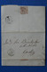 W15 ESPAGNE BELLE LETTRE    1867 HUELVA A CADIZ VIA MOGUER+ AFFRANCH. INTERESSANT++ - Storia Postale