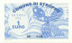 1 EURO BUONO COMUNALE COMUNE DI STROPPO 22/12/1997 FDS-/FDS - [ 7] Fautés & Variétés