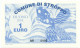 1 EURO BUONO COMUNALE COMUNE DI STROPPO 22/12/1997 FDS-/FDS - [ 7] Errores & Variedades