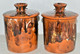 2 POTS COUVERTS CERAMIQUE VINTAGE TYPE VALLAURIS NON MARQUES POT A TABAC Déco Collection Vitrine - Vallauris (FRA)