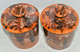 Delcampe - 2 POTS COUVERTS CERAMIQUE VINTAGE TYPE VALLAURIS NON MARQUES POT A TABAC Déco Collection Vitrine - Vallauris (FRA)