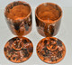 Delcampe - 2 POTS COUVERTS CERAMIQUE VINTAGE TYPE VALLAURIS NON MARQUES POT A TABAC Déco Collection Vitrine - Vallauris (FRA)