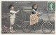 Thème:  Cyclisme.  Scène. Type   Leçon De Bicyclette. Jeunes Enfants Série De 5 Cartes    Voir Scan) - Radsport