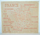 CANEVAS Sur CARTON CARTE De FRANCE 1901 Régions PAYS LIMITROPHES Collection Déco Vitrine Art Populaire - Stickarbeiten