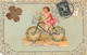 Thème:  Cyclisme.  Scène. Type  Anges  Carte Dentelée  . Vélo Roues Fleuries     Voir Scan) - Radsport