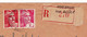 Lettre Recommandée 1946 Quesnoy Sur Deule Nord Marianne De Gandon 6 Francs  + 3 Francs - 1945-54 Marianne Of Gandon