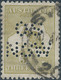 AUSTRALIA - New South Wales, 1913 Kangaroo 3P Yellowish Olive ( PERFIN - OS NSW ) Obliterated - Perfins