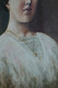 Delcampe - JOLIE PETITE PEINTURE PORTRAIT FEMME 1900 Cadre Bois Sous Verre Collection - Tempere