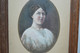 Delcampe - JOLIE PETITE PEINTURE PORTRAIT FEMME 1900 Cadre Bois Sous Verre Collection - Waterverf