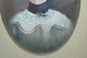 Delcampe - JOLIE PETITE PEINTURE PORTRAIT FEMME 1900 Cadre Bois Sous Verre Collection - Tempere