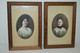 Delcampe - JOLIE PETITE PEINTURE PORTRAIT FEMME 1900 Cadre Bois Sous Verre Collection - Tempere