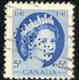 Canada - P5/45 - (°)used - 1954 - Michel 294Ax - PERFINS - Koningin Elizabeth II - Perfins