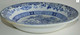 ANCIEN PLAT DEMI CREUX CERAMIQUE TERRE DE FER DECOR JAPONISANT Déco Motifs Bleus Collection Déco Vitrine - Terre De Fer (FRA)