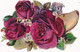 Découpis : Fleurs - Sandale Remplie De Roses : Chocolat - Cacao - PAYRAUD : Format 11cm X 8cm - Fiori