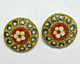 JOLIE PAIRE De BOUCLES D'OREILLES MICRO MOSAÏQUE BIJOU ANCIEN COLLECTION VITRINE Bijoux Anciens Bijou - Boucles D'oreilles