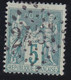 FRANCE - CACHET JOUR DE L'AN GC 2312 2451 2599 SUR 75 TYPE SAGE COTE 17 EUR - Used Stamps