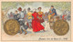 P.21-FO-1571 : IMAGE. CHROMOLITHOGRAPHIE. THEME MONNAIE. MONNAIE D'OR DE HENRI II. 1547. DANSE POPULAIRE - Non Classés