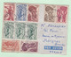 Lettre 1950 Cameroun Yaoundé Pour Mérignac Gironde, 10 Timbres - Storia Postale