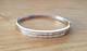 Bracelet En Argent Massif Et Strass (677) - Armbanden