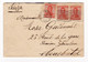 Lettre 1921 Buenos Aires Argentine Argentina Neuchâtel Suisse Suiza Paire Timbres José De San Martín Pension Zbinden - Covers & Documents