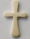 Oud Kruisje Croix Cross Ivoor Ivoire Elfenbein Ivory Amulet Token Afrique Pendant Afrika Belgisch Congo Belge - Anciennes