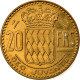 Monnaie, Monaco, Rainier III, 20 Francs, Vingt, 1951, SUP, Aluminum-Bronze - 1949-1956 Old Francs