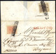 Cover 1850, Raccomandata Da Milano 11.12. Per Bergamo Affrancata Con 15 Cent. Sul Fronte + 30 Cent. Al Verso, Su Lettera - Lombardo-Veneto